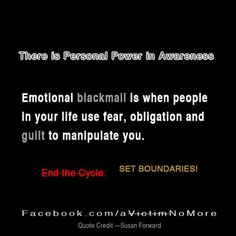 Signs of emotional blackmail